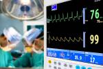 Patienten kardiogramm monitoring im Operationsraum Lizenzfreie Bilder - 9385863